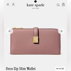 Kate Spade Deco Zip Wallet in Pink